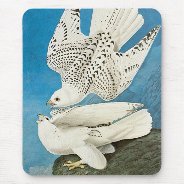Alfombrilla De Ratón Gyrfalcons, alias Gerfalconos, por John James Audu (Frente)