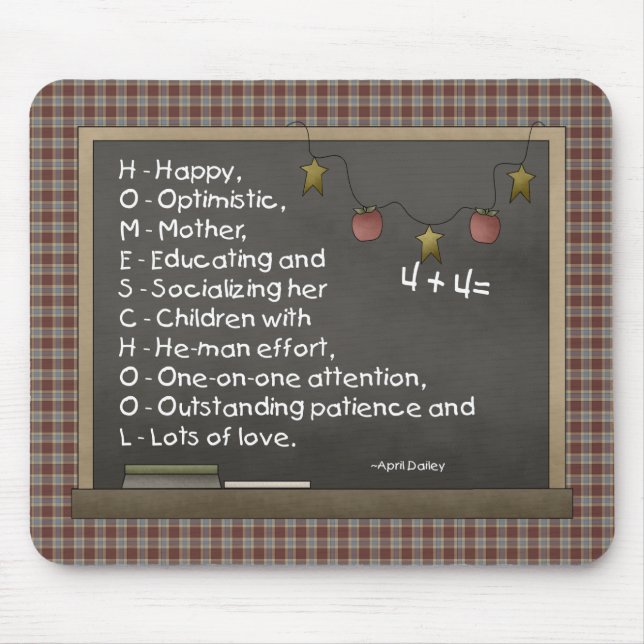 Alfombrilla De Ratón H.O.M.E.S.C.H.O.L. - Mousepad (Frente)