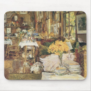 Alfombrilla De Ratón Habitación de flores de Childe Hassam, Bella Artes