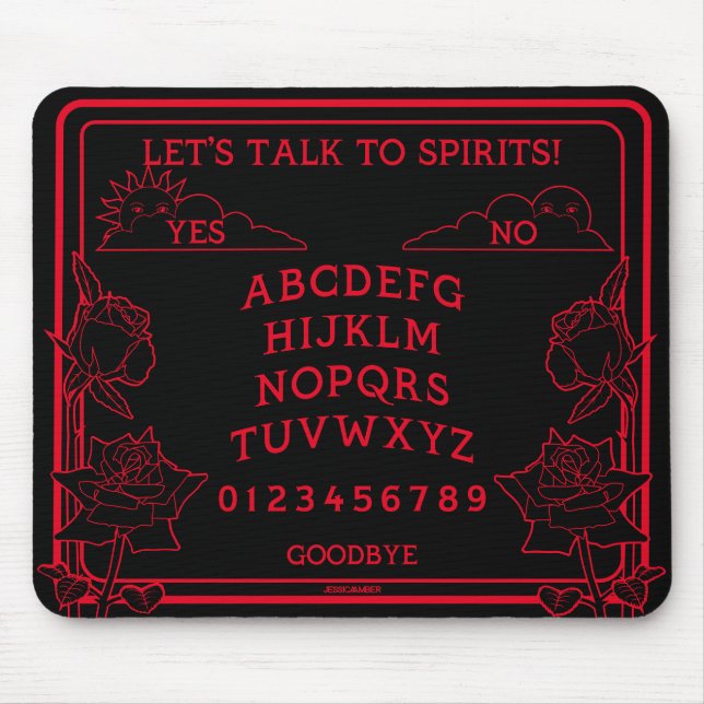 Alfombrilla De Ratón Hablemos con Spirits Black Red Gothic Mouse Pad (Frente)