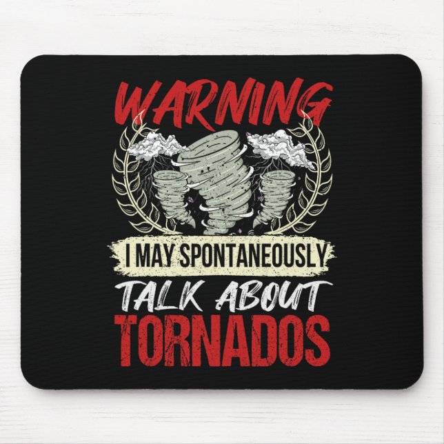 Alfombrilla De Ratón Hablo espontáneamente de Tornados - Huracán Hu (Frente)
