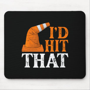 Alfombrilla De Ratón Habría llegado a ese divertido cono de tráfico de 