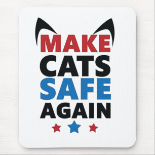 Alfombrilla De Ratón Hacer a los gatos seguros de nuevo el voto elector