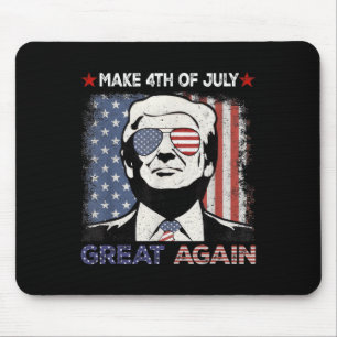 Alfombrilla De Ratón Hacer de nuevo genial el 4 de julio Trump Hombres 