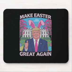 Alfombrilla De Ratón Hacer grande la Pascua de nuevo Trump Bunny Flag 1