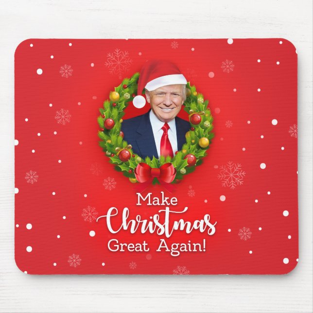 Alfombrilla De Ratón Hacer grandes a los Navidades de nuevo Trump regal (Frente)