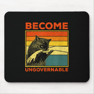 Alfombrilla De Ratón Hacerse ingobernable - Gracioso gato negro mordaz