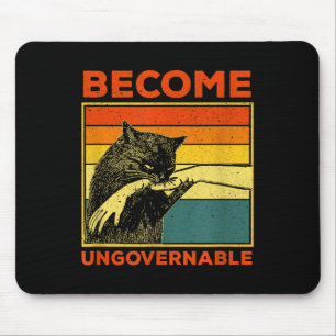 Alfombrilla De Ratón Hacerse ingobernable - Gracioso gato negro mordaz