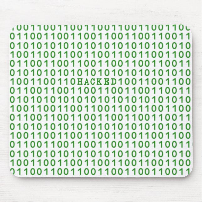 Alfombrilla De Ratón HACKED Binary Code Computer Talk (Frente)