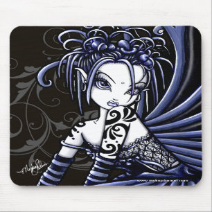 Alfombrilla De Ratón Hada azul gótica Mousepad del tatuaje de "Sophia"