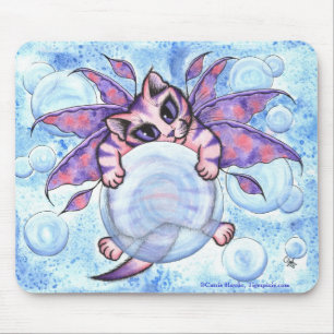 Alfombrilla De Ratón Hada de burbujas Kitten Gato Fantasía Art Mousepa