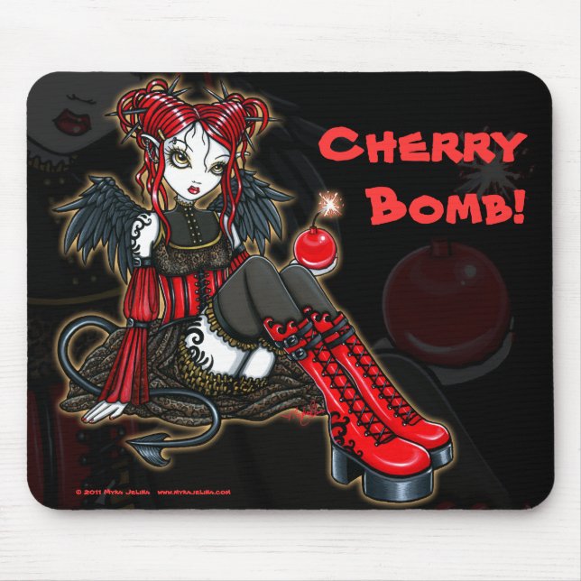 Alfombrilla De Ratón Hada gótica Mousepad del diablo de "Abigail" (Frente)