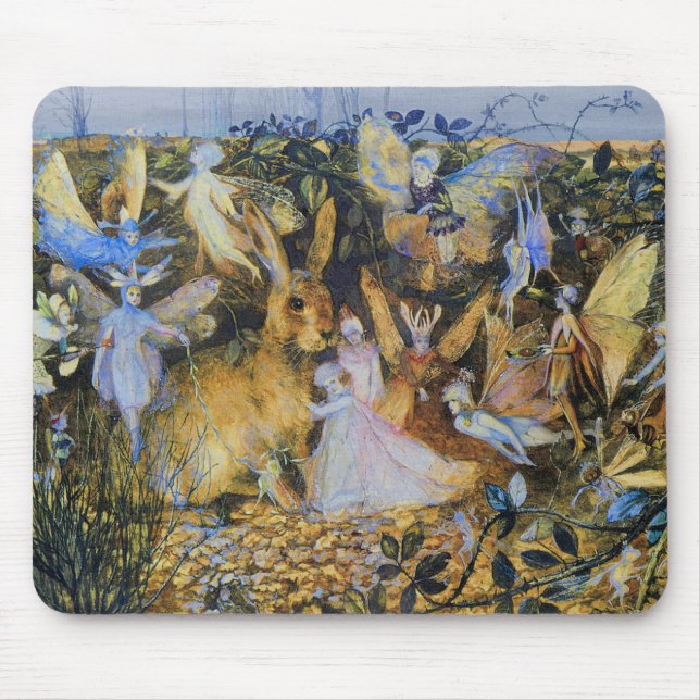 Alfombrilla De Ratón Hadas y conejo (Frente)