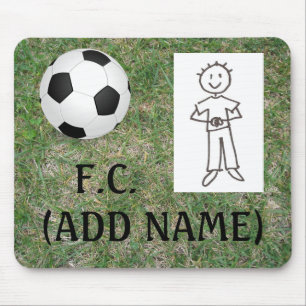 Alfombrilla De Ratón Haga a su propio club Mousepad del fútbol