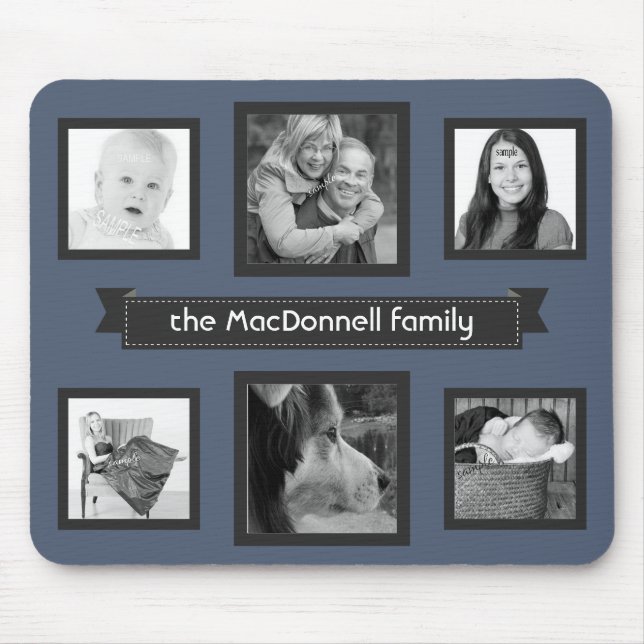 Alfombrilla De Ratón Haga su propio collage de fotos personalizado de (Frente)