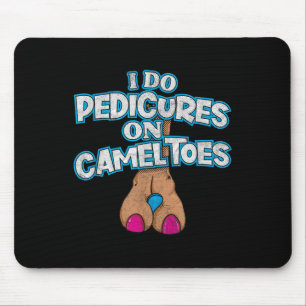 Alfombrilla De Ratón Hago pedicuras en dedos de camello con estilo retr