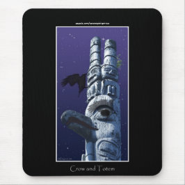 Alfombrilla De Ratón Haida Nation Totem Pole & Crow Mousepad