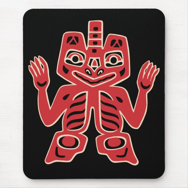 Alfombrilla De Ratón Haida Totem Design Mousepad (Frente)