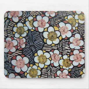 ALFOMBRILLA DE RATÓN HAIKU/ NEGRO BLANCO ROSA FLORES DE PRIMAVERA