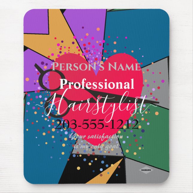 Alfombrilla De Ratón Hairstylist Promotional Mousepad HAMbyWG (Frente)