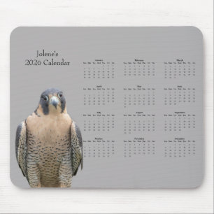 Alfombrilla De Ratón Halcón Peregrino: Personaliza calendario 2026