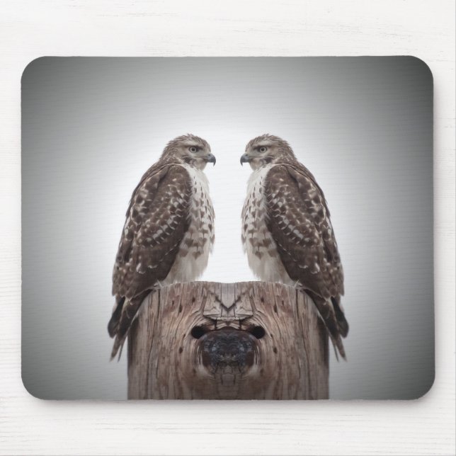 Alfombrilla De Ratón Halcones en un poste (Frente)