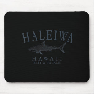 Alfombrilla De Ratón Haleiwa hawaii tiburón arte retro pizarra pesca