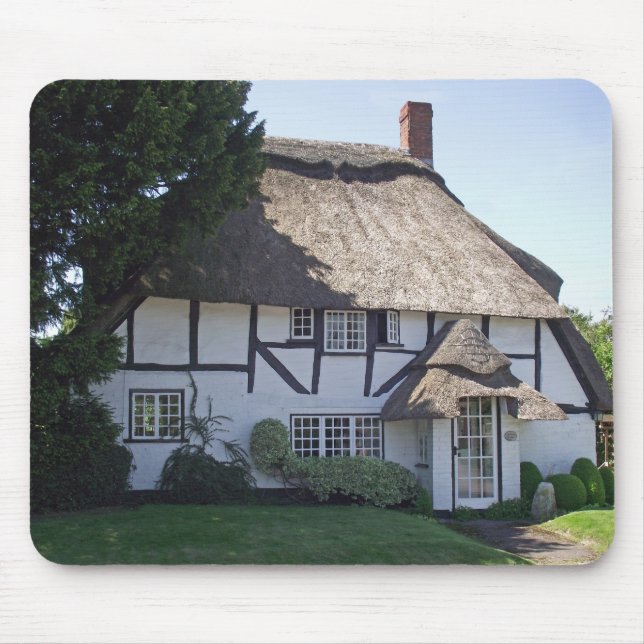 Alfombrilla De Ratón Half-Timbered Thatched Cottage (Frente)
