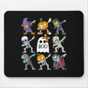 Alfombrilla De Ratón Halloween Boys Skeleton Zombie Calabaza Única Boo