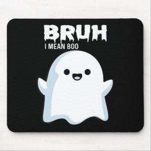 Alfombrilla De Ratón Halloween Bruh Ghost Boo Skull Bompkin Niños M