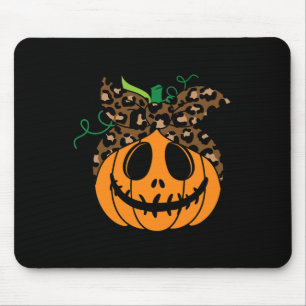 Alfombrilla De Ratón Halloween Cae Cuidada Y Calabaza Divertida