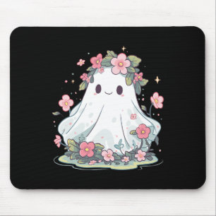 Alfombrilla De Ratón Halloween Chicas de disfraces de flor fantasma