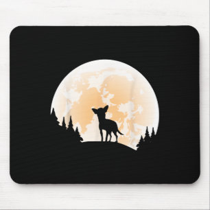 Alfombrilla De Ratón Halloween Chihuahua Moon Dogs Lover Funny Hallowee