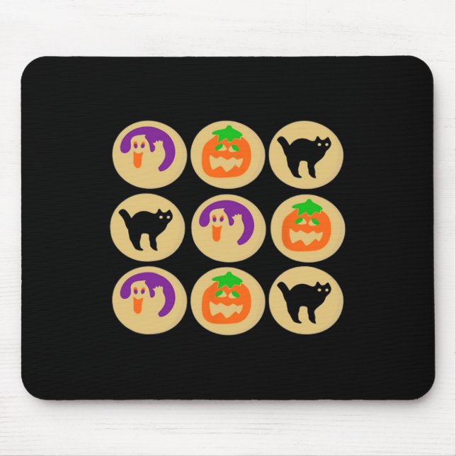 Alfombrilla De Ratón Halloween Cocina Ghost Calabaza Gato Halloween Sug (Frente)