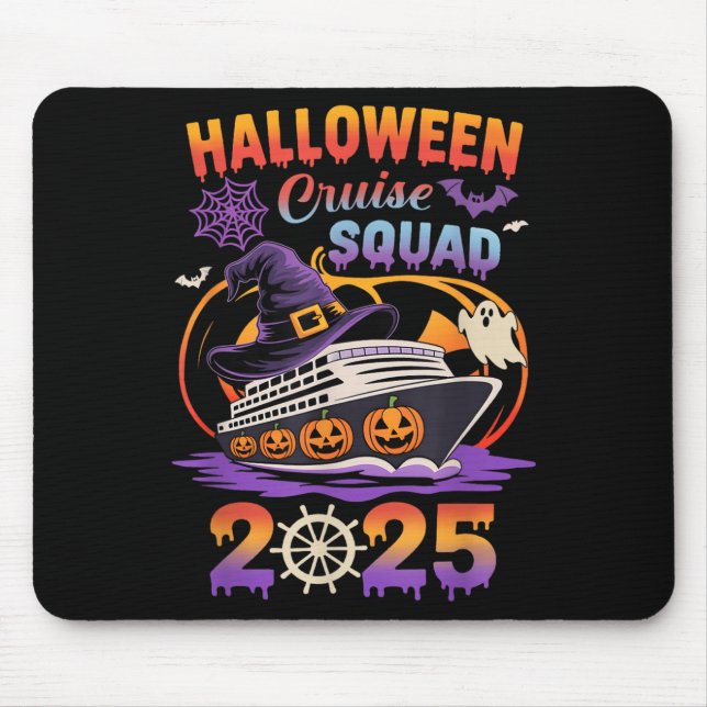 Alfombrilla De Ratón Halloween Cruise Squad 2025 Matching Cruising Crew (Frente)