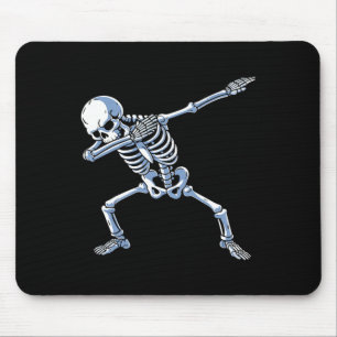 Alfombrilla De Ratón Halloween Dabbing Skeleton Skull Rib Cage Dab Danc