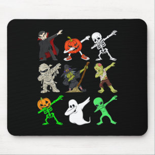 Alfombrilla De Ratón Halloween Dabbing Vampiros Brujas y monstruos niño