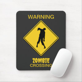 Alfombrilla De Ratón Halloween de advertencia zombi