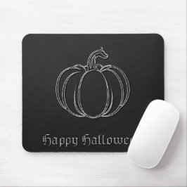 Alfombrilla De Ratón Halloween de calabaza de plata