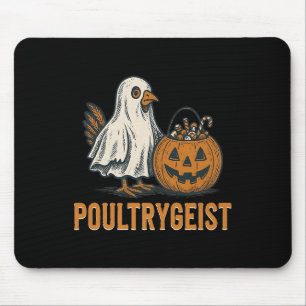 Alfombrilla De Ratón Halloween de calabaza de pollo de pollo fantasma d