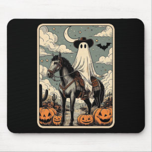 Alfombrilla De Ratón Halloween de la tarjeta Tarot de Fantasma Caballo