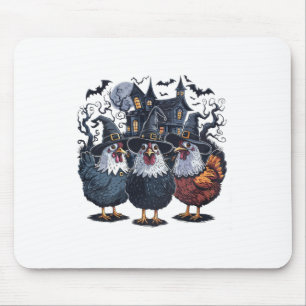 Alfombrilla De Ratón Halloween de pollo divertido con fantasía