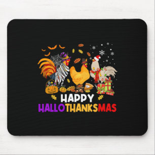 Alfombrilla De Ratón Halloween de pollo Feliz Hallothanksmas otoño Chri