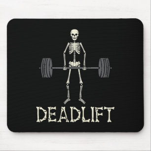 Alfombrilla De Ratón Halloween Deadlift Skeleton Gym Workout Me