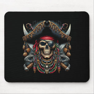 Alfombrilla De Ratón Halloween del Pirate Skull