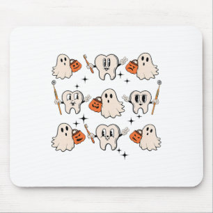 Alfombrilla De Ratón Halloween Dentista Higienista Dental Teeth Ghost P
