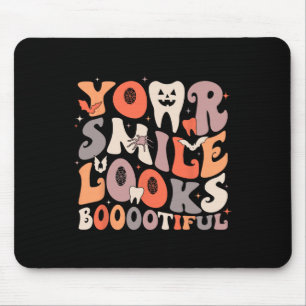 Alfombrilla De Ratón Halloween Dientes divertidos Dentistas Fantasma Tu