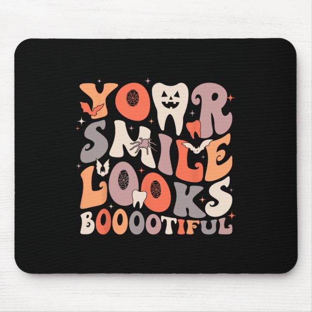 Alfombrilla De Ratón Halloween Dientes divertidos Dentistas Fantasma Tu (Frente)