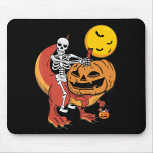 Alfombrilla De Ratón Halloween Dinosaur Pumpkin T Rex Skeleton Boys Tod