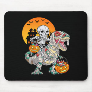 Alfombrilla De Ratón Halloween Dinosaur T Rex Skeleton Scary Niños